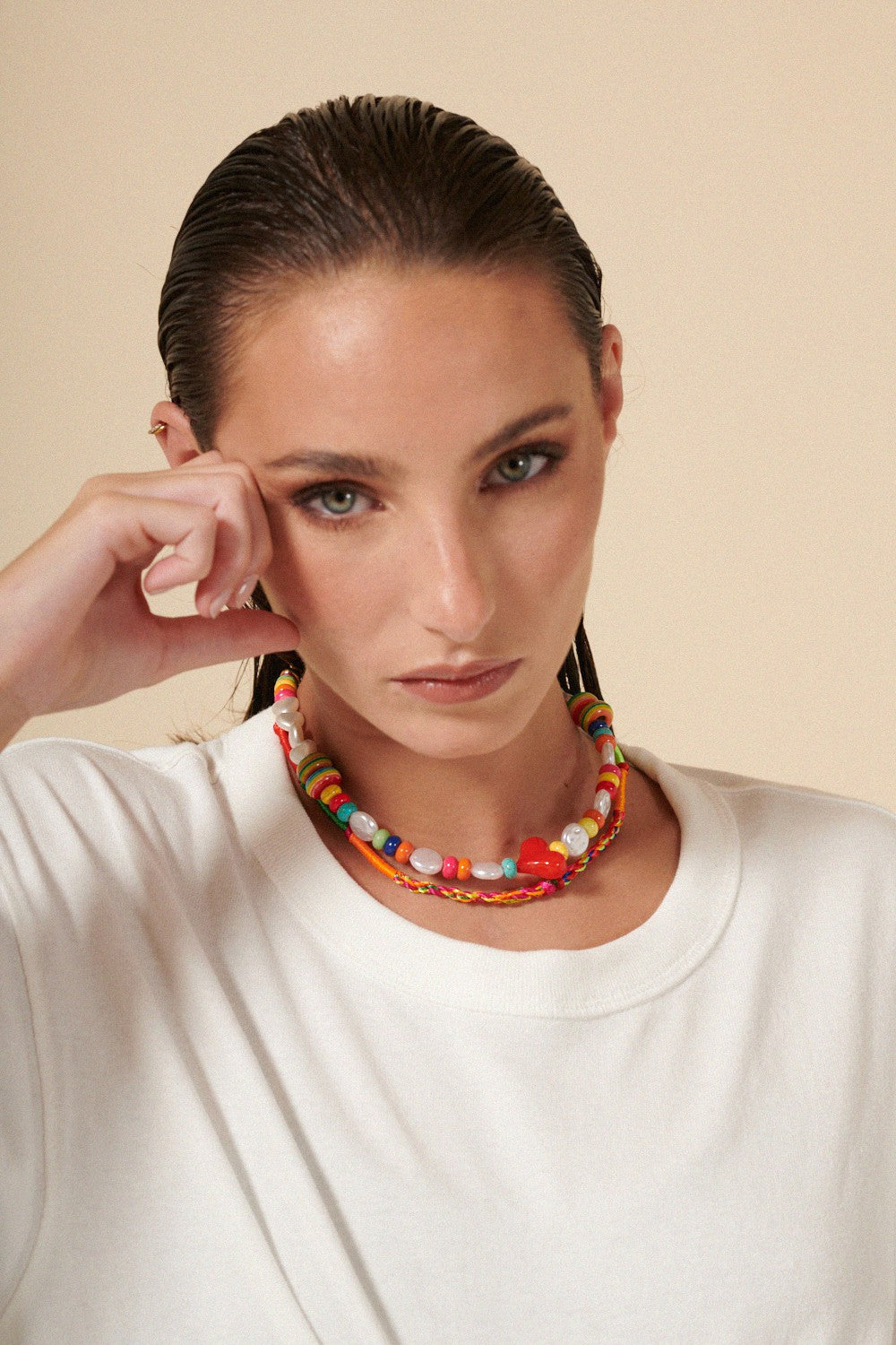 Chaine Courte Poca Multicolore 40 cm