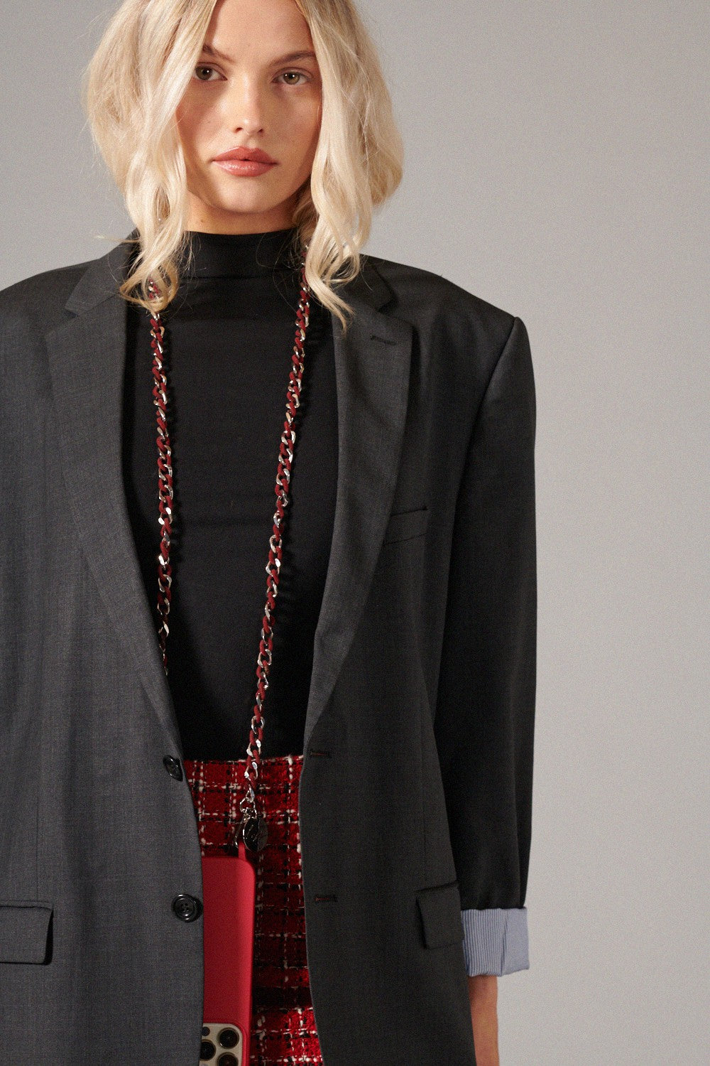 Chaine Longue Sona Rouge 120 cm