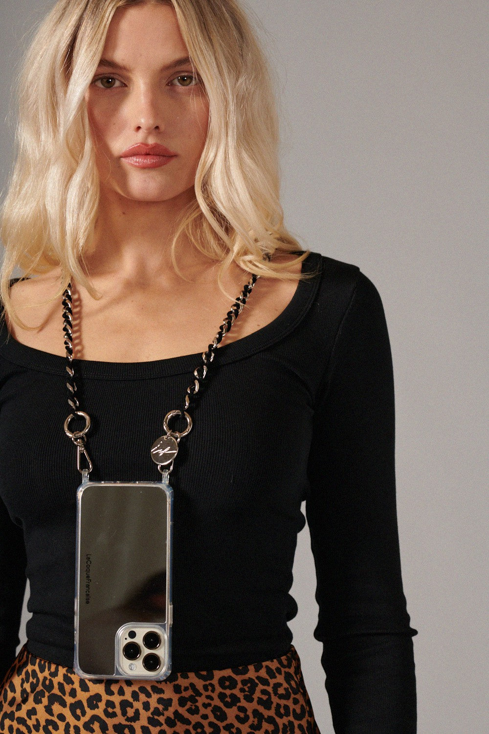 Chaine Longue Sona Noir 120 cm