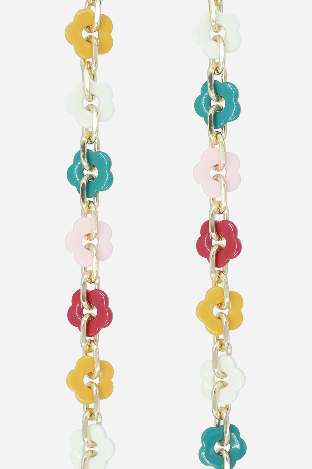 Chaine Longue Cassy à fleurs Multicolores 120 cm
