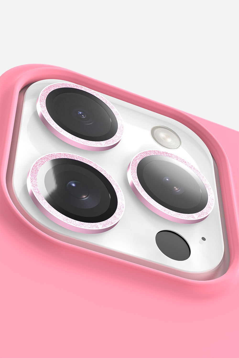 Pink glitter camera protection (iPhone 15 Pro / 15 Pro Max)