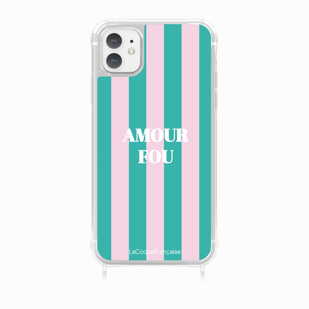 Coque Anneaux Imprimee Amour Fou Rose - 23