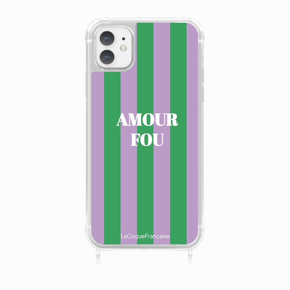 Coque Anneaux Imprimee Amour Fou Violet - 24