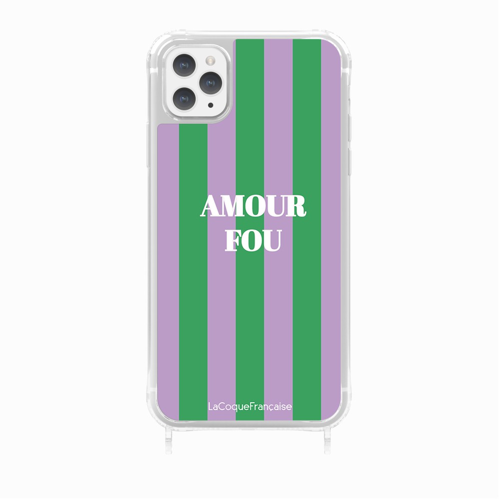 Coque Anneaux Imprimee Amour Fou Violet - 23