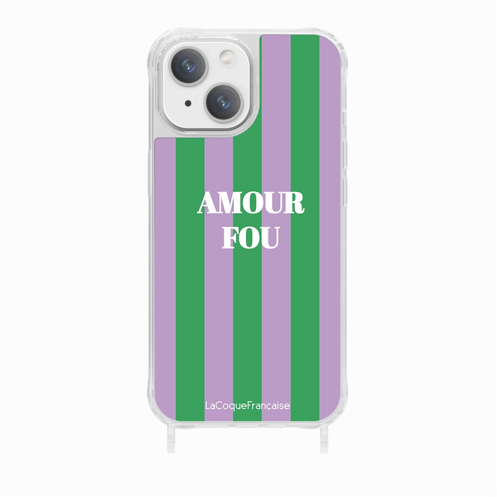 Coque Anneaux Imprimee Amour Fou Violet - 18