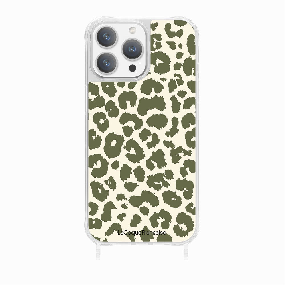 Coque Anneaux Imprimee Leopard Kaki - 18