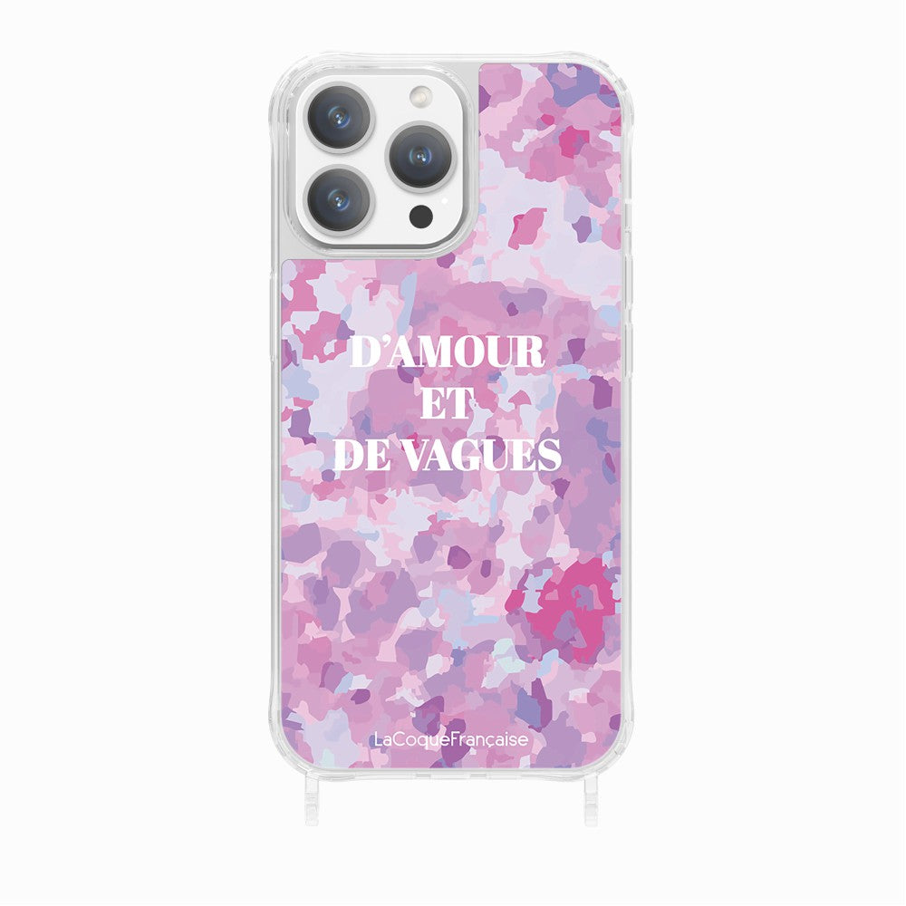 Coque Anneaux Imprimee D'amour Et De Vagues Parme - 15