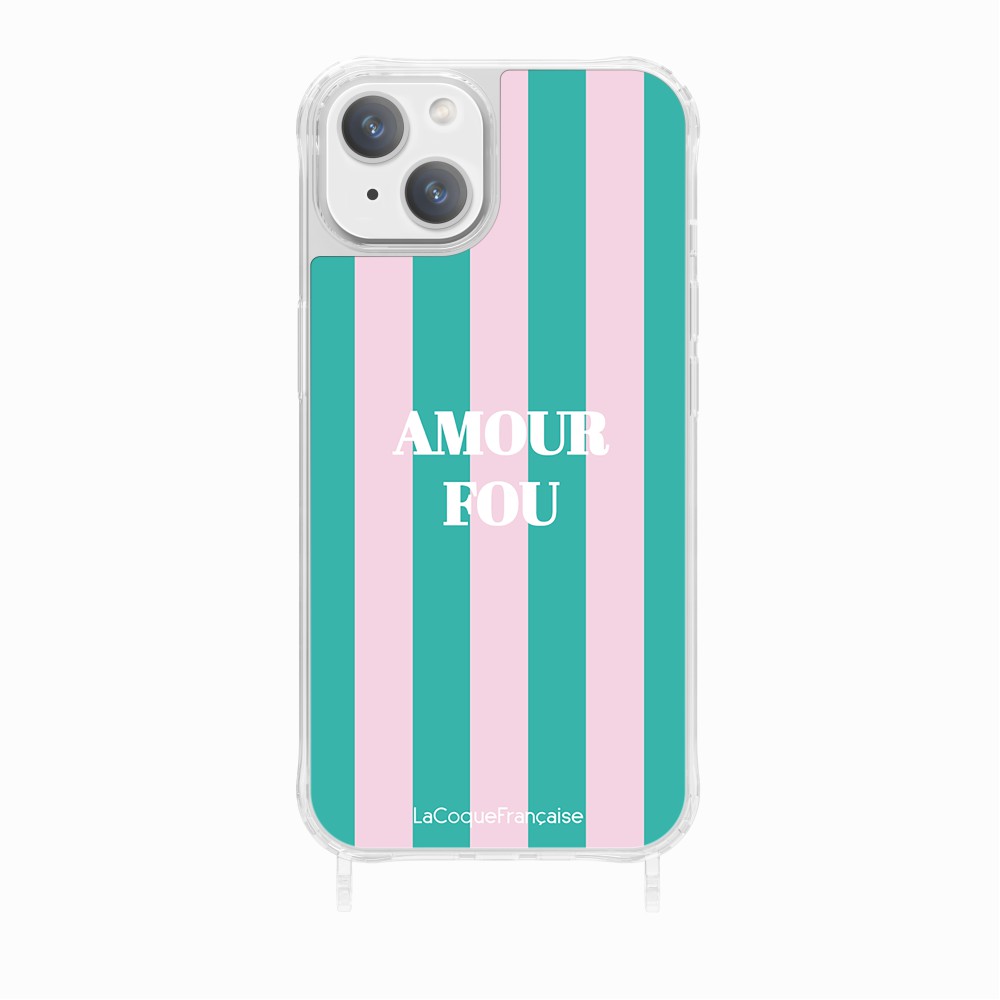 Coque Anneaux Imprimee Amour Fou Rose - 14