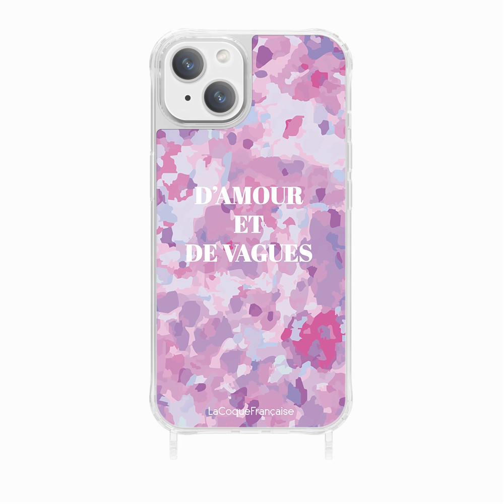 Coque Anneaux Imprimee D'amour Et De Vagues Parme - 14