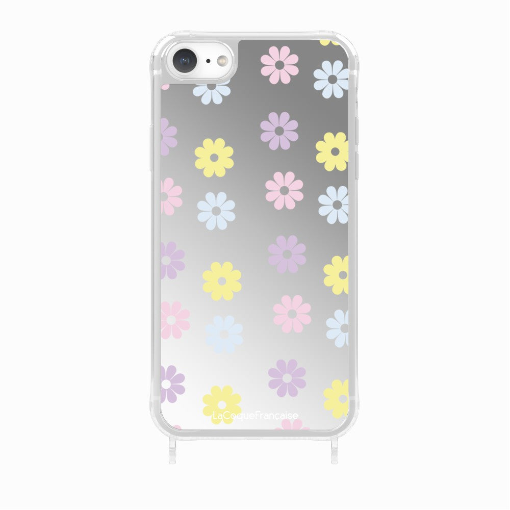 Coque Anneaux Miroir Imprimee Marguerite Pastel