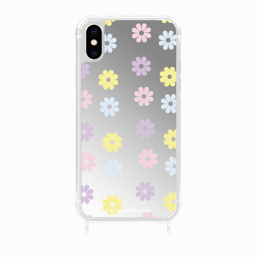 Coque Anneaux Miroir Imprimee Marguerite Pastel
