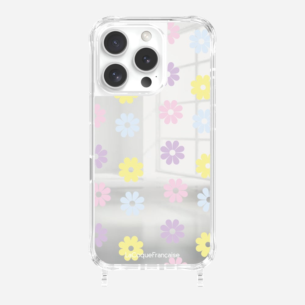 Coque Anneaux Miroir Imprimee Marguerite Pastel