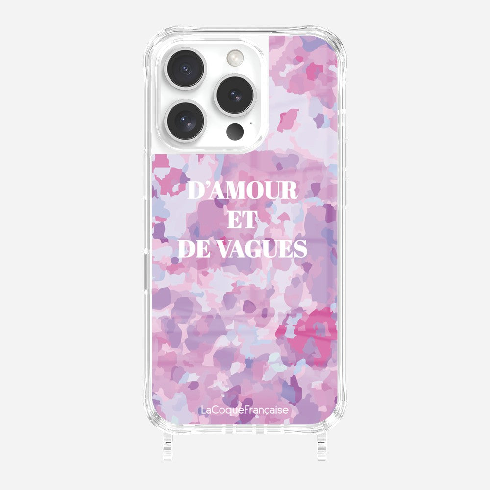 Coque Anneaux Imprimee D'amour Et De Vagues Parme