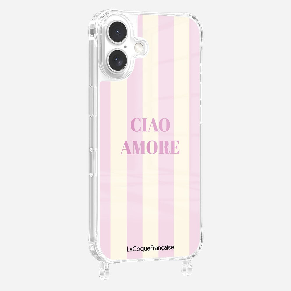 Coque Anneaux Imprimee Ciao Amore Rose