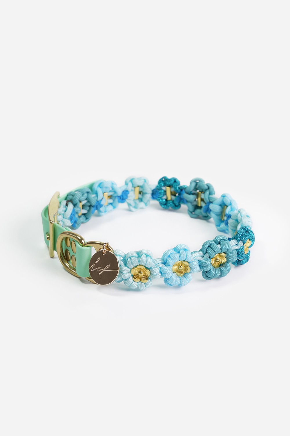 Laika blue dog collar - L