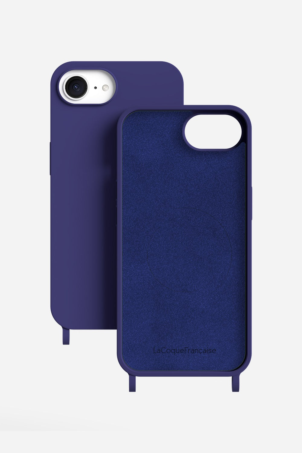 Coque Anneaux Soft Touch Bleu