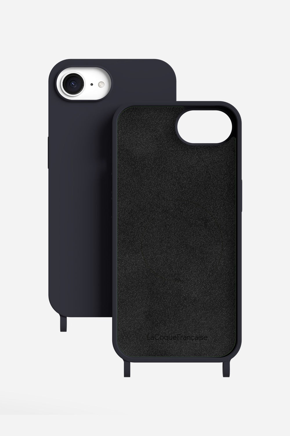 Coque Anneaux Soft Touch Noir