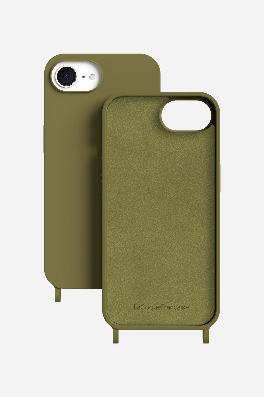 Coque Anneaux Soft Touch Kaki