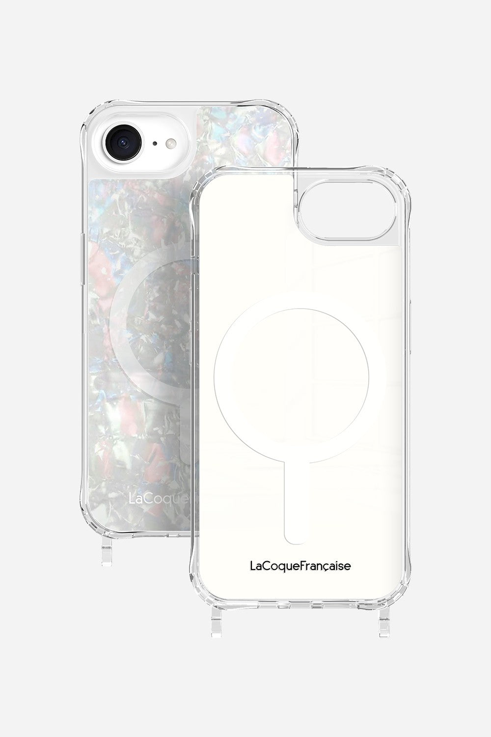 Coque Anneaux Coquillage Magsafe Bride Beige