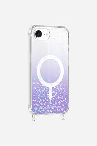 Coque Anneaux Paillettes Magsafe Violet