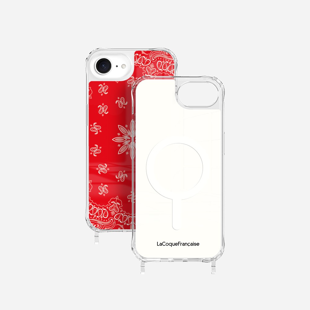 Coque Anneaux Imprimee Bandana Rouge