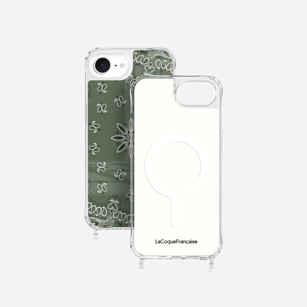 Coque Anneaux Imprimee Bandana Kaki