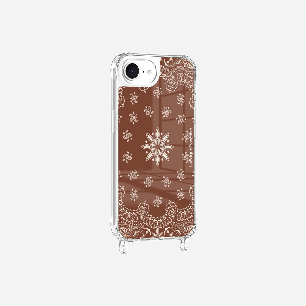 Brown Bandana Printed Rings Case