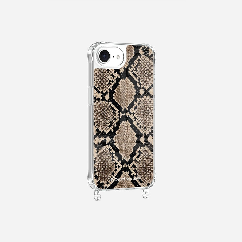 Beige Python Printed Rings Case