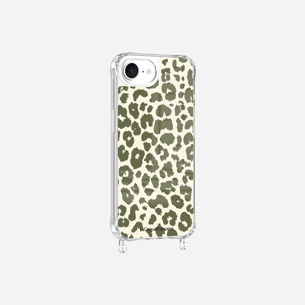 Coque Anneaux Imprimee Leopard Kaki