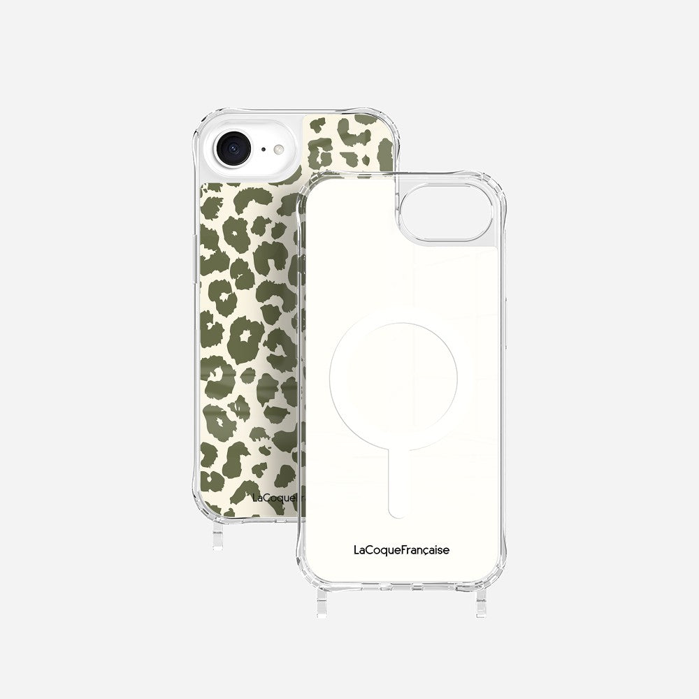 Coque Anneaux Imprimee Leopard Kaki