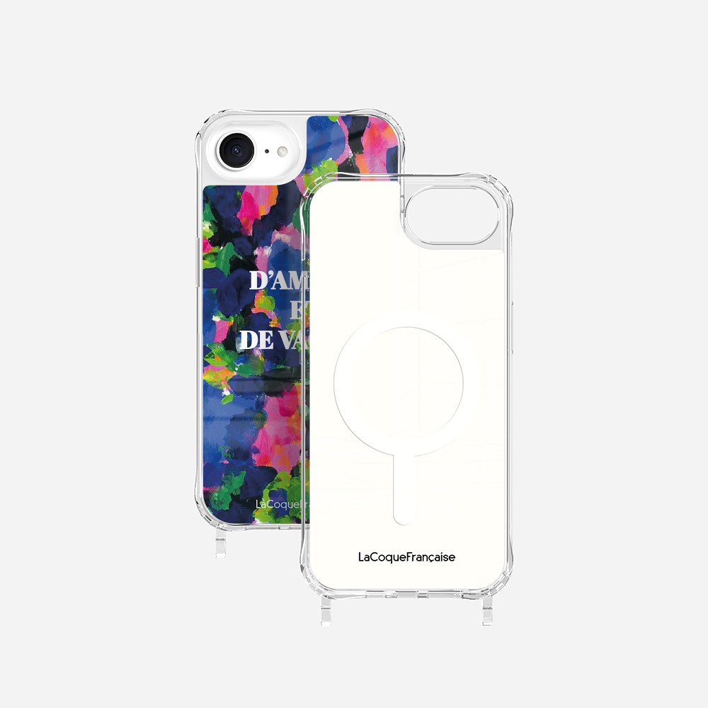 Coque Anneaux Imprimee D'amour Et De Vagues Bleu - 28