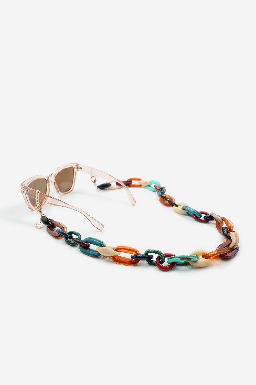 Bijoux Chaine De Lunette Ambre Multicolore 72 cm