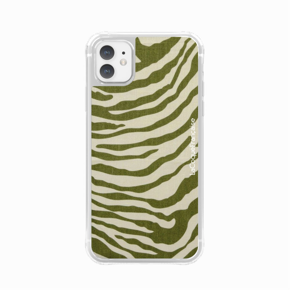 Coque Sans Anneaux Imprimee Zebre Vert - 23