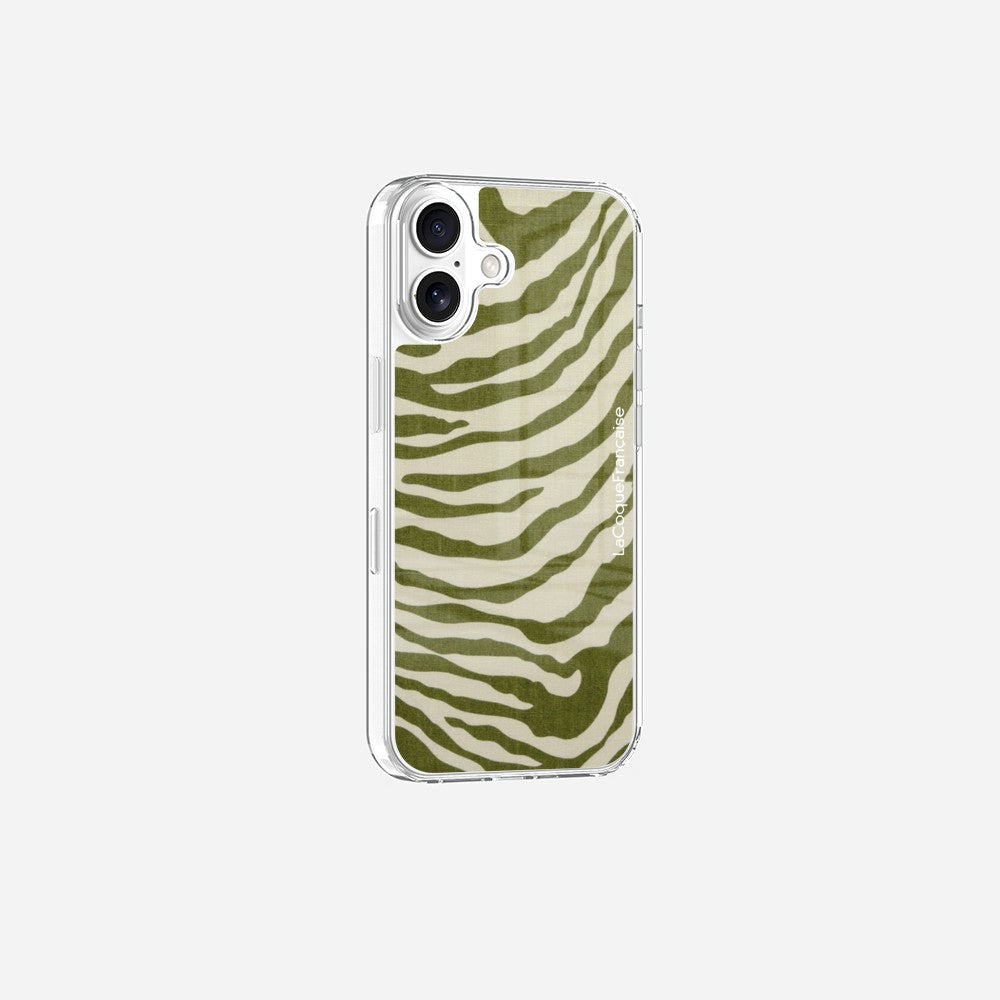 Coque Sans Anneaux Imprimee Zebre Vert