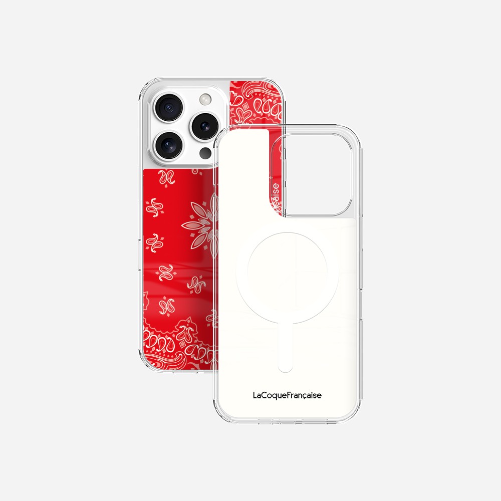 Coque Sans Anneaux Imprimee Bandana Rouge