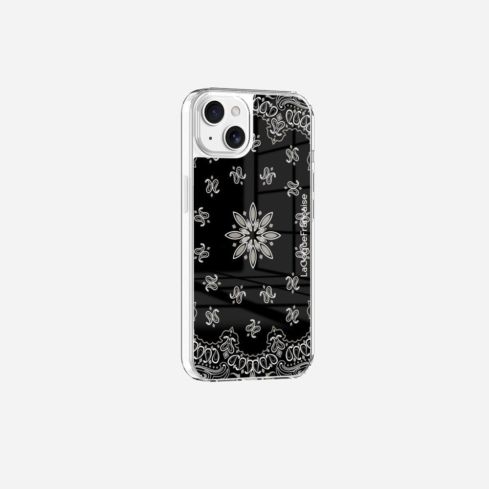 Coque Sans Anneaux Imprimee Bandana Noir - 18