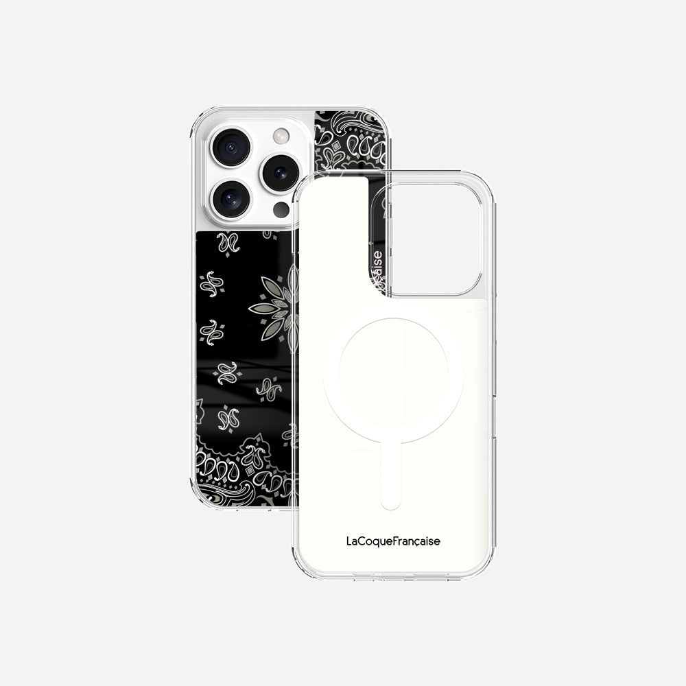 Coque Sans Anneaux Imprimee Bandana Noir
