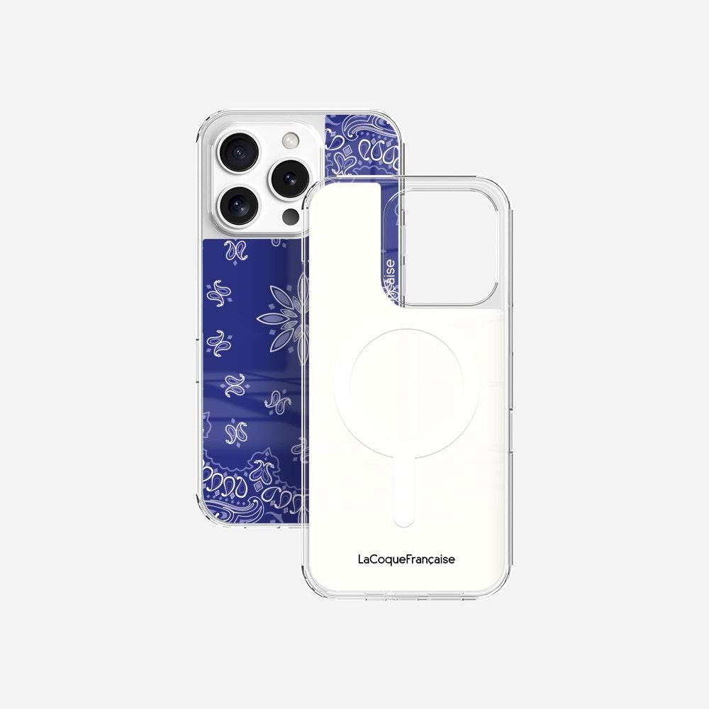 Coque Sans Anneaux Imprimee Bandana Bleu