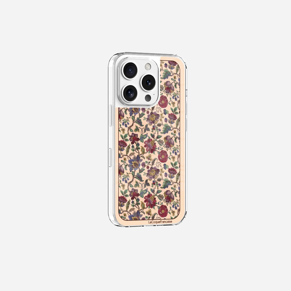 Coque Sans Anneaux Imprimee Foulard Fleurs Rouges