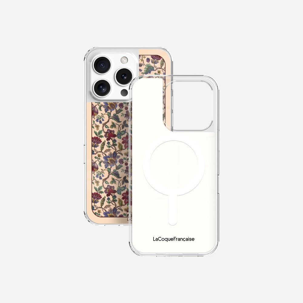 Coque Sans Anneaux Imprimee Foulard Fleurs Rouges