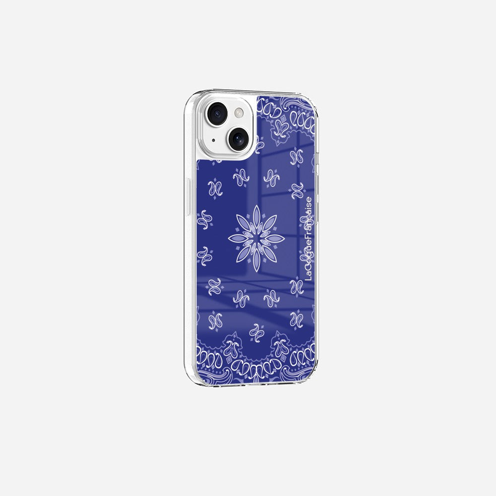 Coque Sans Anneaux Imprimee Bandana Bleu - 18
