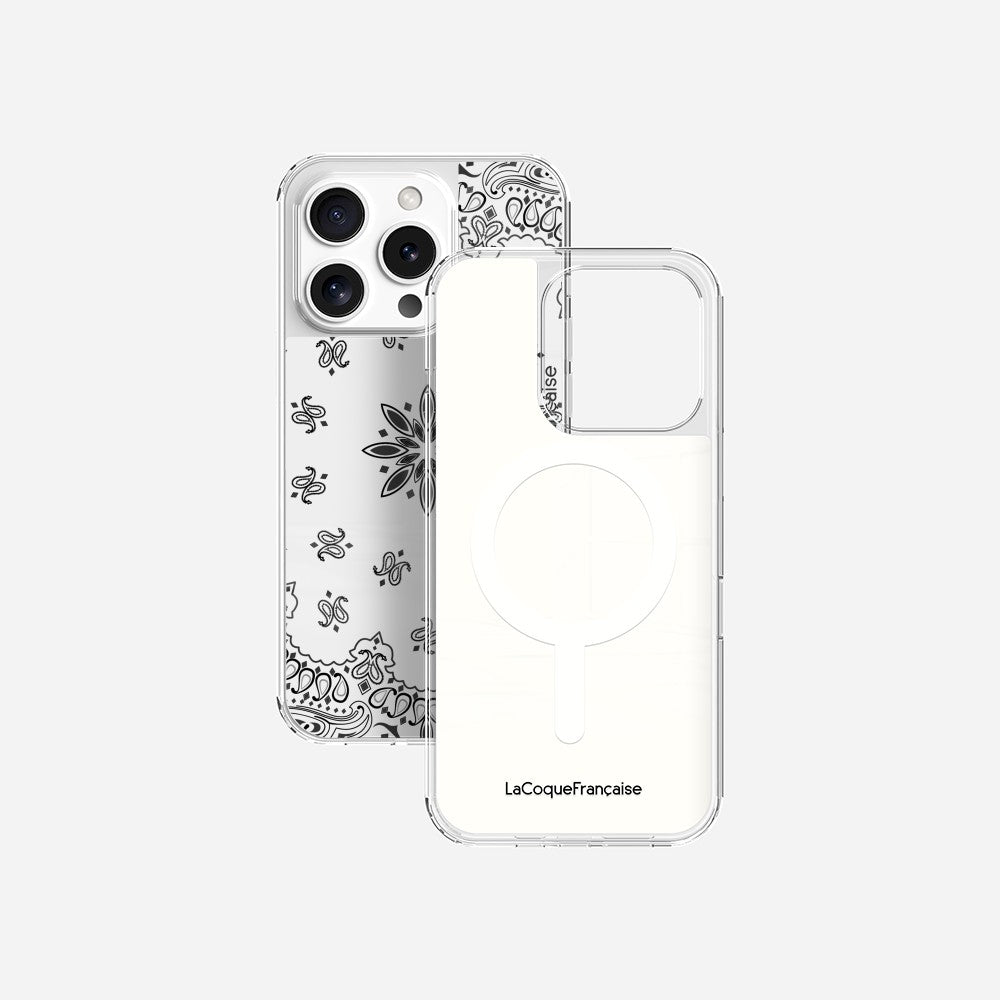 Coque Sans Anneaux Imprimee Bandana Blanc