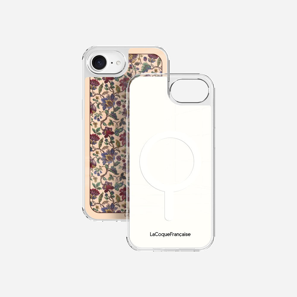 Coque Sans Anneaux Imprimee Foulard Fleurs Rouges