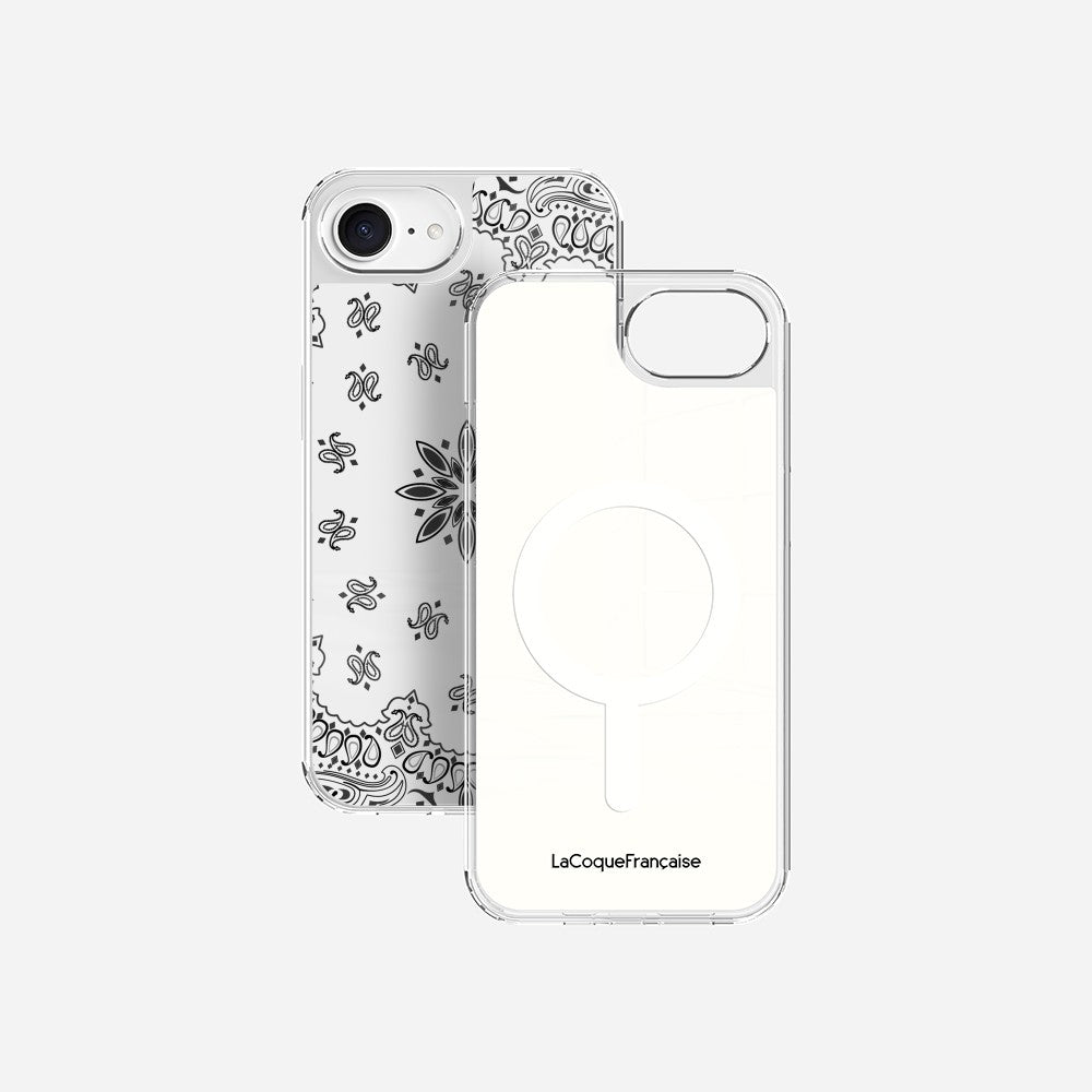 Coque Sans Anneaux Imprimee Bandana Blanc