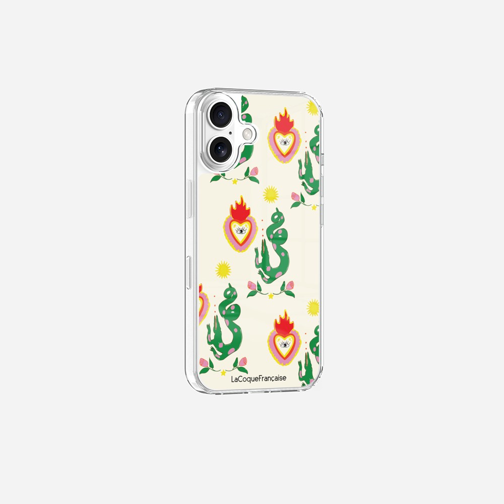 Coque Sans Anneaux Imprimee Fleurs Et Crocodiles