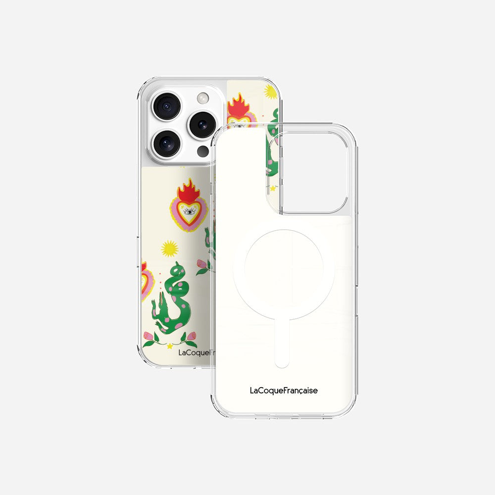 Coque Sans Anneaux Imprimee Fleurs Et Crocodiles