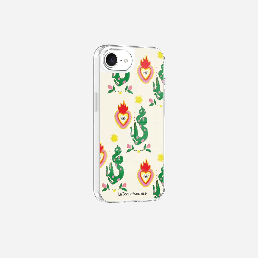 Coque Sans Anneaux Imprimee Fleurs Et Crocodiles