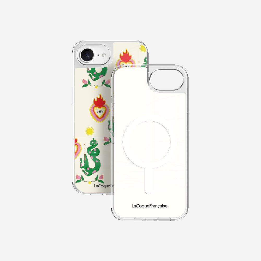 Coque Sans Anneaux Imprimee Fleurs Et Crocodiles