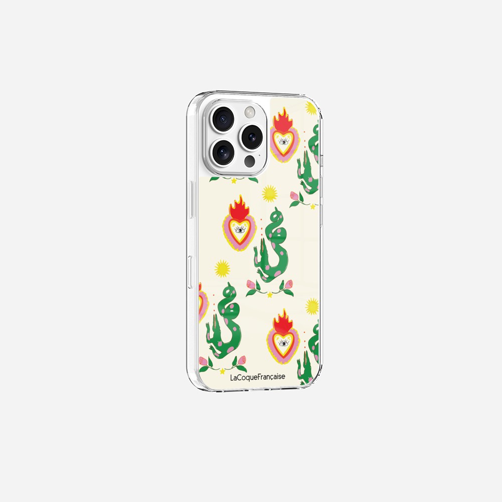 Coque Sans Anneaux Imprimee Fleurs Et Crocodiles
