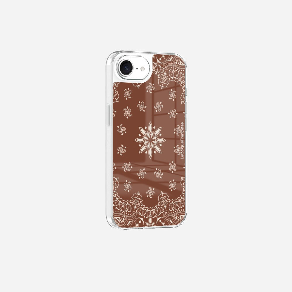 Coque Sans Anneaux Imprimee Bandana Brun